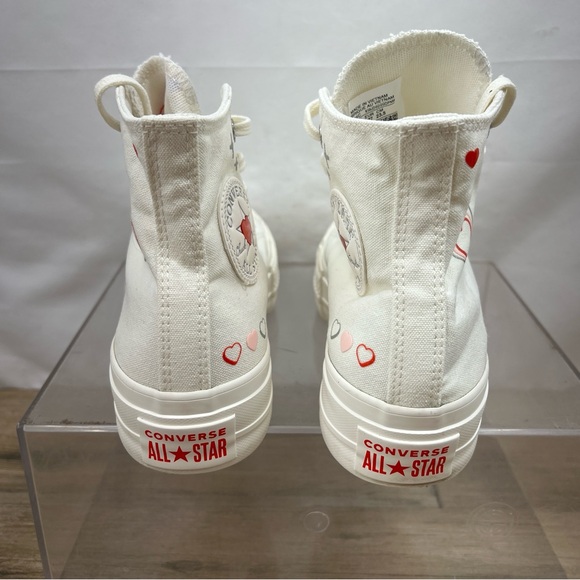 Converse Chuck Taylor All Star Lift Platform Embroidered Hearts 6.5 (A 09114C) - Picture 7 of 10
